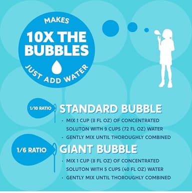 SYNCFUN 16 oz Bubble Solution Refills(Up to 1.25 Gallons), Concentrated Solution for Bubble Machine, Wands, Blower, Easter, Outdoors Activity - Image 6