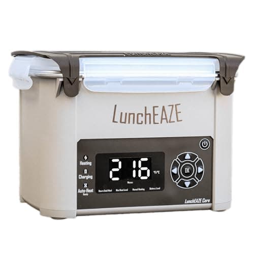 LunchEAZE Core Gen 2 Cordless Heated & Electric Lunch Box – Battery-Powered, 4-Cup Capacity, 220°F, Automatic Scheduled Heating for Hot Meals Anywhere - Image 1