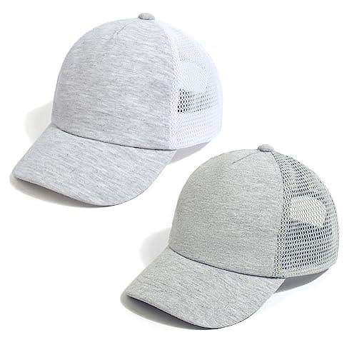 Toddler Baseball Hat Sun Protection Baby Boy Baseball Cap Adjustable Fit Mesh Baseball Hat Outdoor Beach Sun Cap for Kids Light Grey/Dark Grey - Image 1