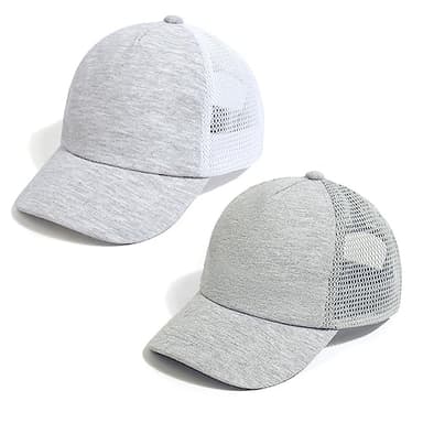 Toddler Baseball Hat Sun Protection Baby Boy Baseball Cap Adjustable Fit Mesh Baseball Hat Outdoor Beach Sun Cap for Kids Light Grey/Dark Grey - Image 1