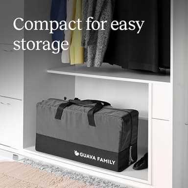 Guava Family Travel Crib includes Lightweight Backpack Design | Certified Baby Safe Portable Crib | Folding Play Yard, Comfy Mattress for Babies, Toddlers | Compact Baby Travel Bed - Image 7