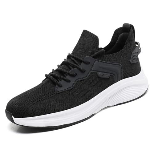BCALLX Slip On Casual Walking Shoes Lightweight Breathable Jogger Running Shoes Comfortable Workout Gym Fashion Sneakers for Men Women (BC2025BlackWhite43) - Image 1