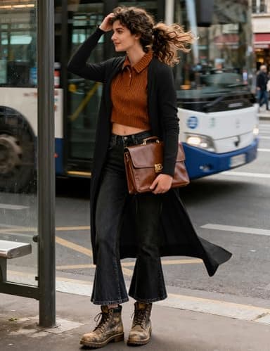 GRACE KARIN Black Cardigan Sweaters for Women Plus Size Long Cardigans Maxi Long Sleeve Duster Cardigan (2XL,Black) - Image 2