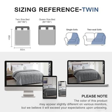 PU MEI Sherpa Throw Blanket for Couch Sofa 60”*80”- Fleece 3D Tufted Fuzzy Soft Cozy Blanket for Bed, Thick Warm Blanket for All Seasons, (Dark Grey, 60"*80") - Image 8