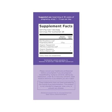 Lansinoh + HotTea Mama Final Push Tea, Red Raspberry Leaf Tea + Peppermint, for Labor and Delivery Prep, Caffeine-free, Sugar-Free, Pregnancy Must Haves, Includes 14 Tea Sachets - Image 2