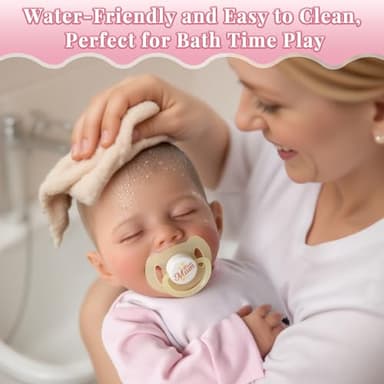 BABESIDE Silicone Baby Doll - 20-Inch Lifelike Reborn Baby Dolls Sweet Smile Realistic-Newborn Real Life Sleeping Girl with Toy Accessories Gift Set for Kids - Image 3