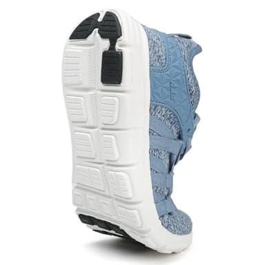 INZCOU Blue Gray Running Shoes - Women's Size 7/Men's Size 6, Lightweight, Breathable, Non-Slip, Casual, Athletic, Sports, Hiking - Image 2