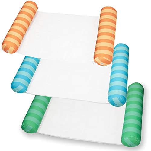 Sloosh 3 Pack Multi Purpose Swimming Pool Hammock, Inflatable Pool Floats for Outdoor, Beach, Water Lounges Pool Accessories (Saddle, Lounge Chair, Hammock, Drifter) - Image 1