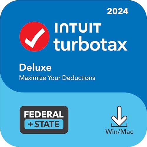TurboTax Deluxe 2024 Tax Software, Federal & State Tax Return [PC/MAC Download] - Image 1