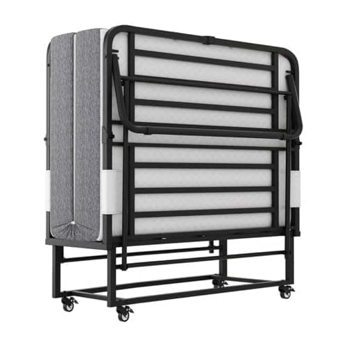 Espsilto 75''x46'' Folding Bed with Mattress for Adults, Large Size Roll Away Bed for Guest, Portable Folded Mattress - Image 1