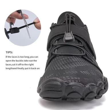 WateLves Water Shoes Mens Womens Beach Swim Shoes Quick-Dry Aqua Socks Pool Shoes for Surf Yoga Water Aerobics(J-Black, 40) - Image 3