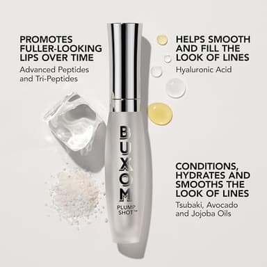 Buxom Plump Shot Peptide-Infused Lip Serum, Lip Plumping Gloss, Formulated with Advanced Peptides, Hyaluronic Acid, Avocado & Jojoba Oil - Image 3