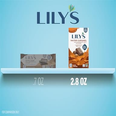 LILY'S Salted Caramel Milk Chocolate Style No Sugar Added, Sweets Bars, 2.8 oz (12 Count) - Image 7