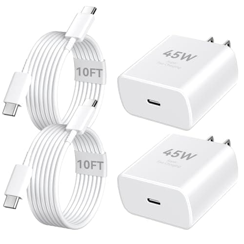 iPhone 17 16 Pro Max Charger Fast Charging, 45W Super Fast USB C iPhone 17 Pro Max Charger Block with 10FT Cable Cord for iPhone 17 16 15 Pro Max/17 16 15 Pro/17 16 15/Air, 16 15 Plus, Android Phone - Image 1