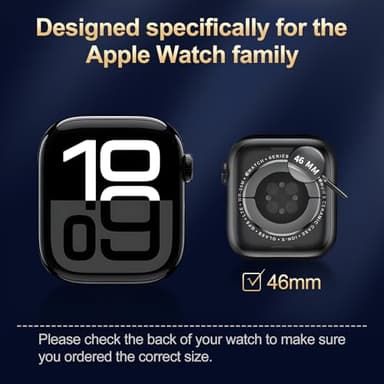 X-it for Apple Watch Series 11/10 46MM Screen Protector [Automatic Align Tech] Self-Healing,Flexible HD Transparent,Anti-Scratch,Bubble Free,Waterproof,Touch Sensitive [Non-Glass] 2 Packs - Image 7