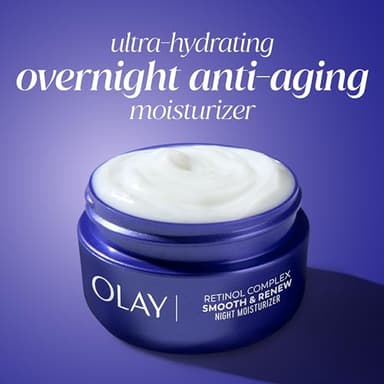 Olay Regenerist Retinol Face Moisturizer, Smooth & Renew Cream for Women, Fragrance-Free - Anti-Aging, Anti-Wrinkle, Fine Lines, Tightening, Brightening - Recyclable Eco Jar, Non-Greasy, 2 Oz - Image 4