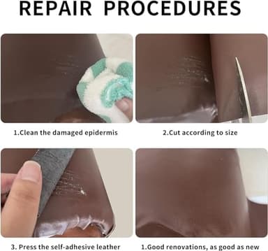 Lifeshoon Leather Repair Patch, 17X237 Inch Self Adhesive Leather Repair, Large Vinyl Patch Tape for Couches, Furniture, Car Seats, Cabinets, Wall, Handbags (Brown, 17X237 Inch) - Image 6