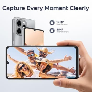 DOOGEE Note 58 Unlocked Cell Phone,Android 15 Smartphone with 32GB+128GB/2TB TF Expand,6250mAh Battery, 6.75"HD+ 90Hz Cellphone,4G Dual SIM Mobile Smart Phones, Widevine L1/NFC/OTG/Face Unlock,Natural - Image 8