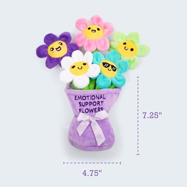 Emotional Support Flowers by Relatable, Cuddly Stuffed Animals and Toys, Squishy Toys and Plushies, Great Gift Ideas for Loved Ones of All Ages, Includes 5 Plushies with Carrying Basket - Image 6