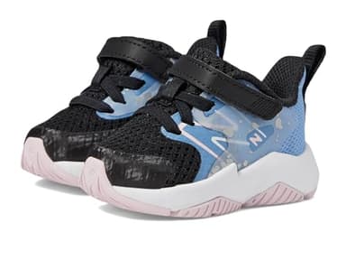 New Balance Baby ITRAVBL2 Running Shoe, Black/Blue Laguna/Light Raspberry, 2 Wide US Unisex Infant - Image 1