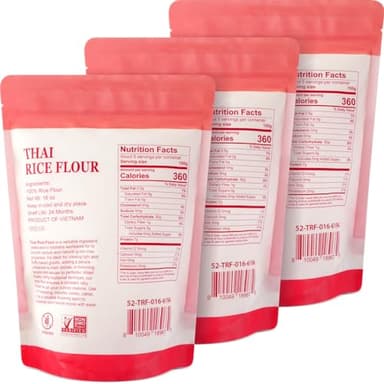 52USA Thai Rice Flour 48 Ounce (Basic), 1 Pound (Pack of 3), Rice Flour for Baking or Cooking, Product of Thailand, All Natural White Rice Flour, Vegan - Image 2