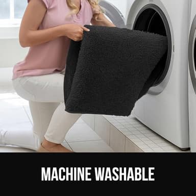 GORILLA GRIP Slip Resistant Soft Washable Stain Resistant Area Rug, 5x7, Plush Thick Carpet for Bedroom Living Room, No Shed Floor Rugs, Pet Friendly, Dorm Essentials, Kid Nursery Home Decor, Black - Image 5