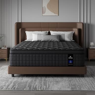 EVLWZL 14 Inch King Size Mattress, Medium Firm Hybrid King Mattresses, Memory Foam Mattress in a Box with Individually Wrapped Pocket Springs, Reinforced Edge Support, Pressure Relief,Motion Isolation - Image 1