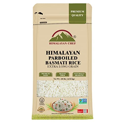 Himalayan Chef Parboiled Basmati Rice, Healthy & Extra Long Grain Rice, Premium Quality, Fluffy Quick Cooking Aromatic, Non-GMO, Halal and Kosher Certified - 10 lbs - Image 1
