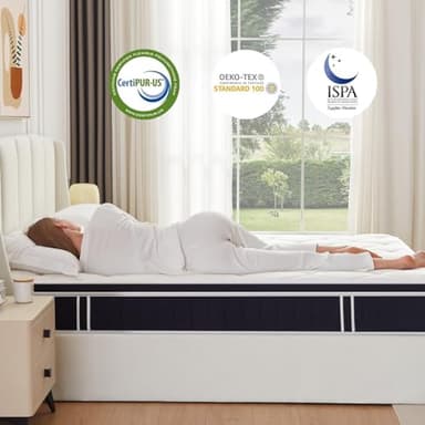 CMFOBAMTS Twin Mattress, 10 Inch Memory Foam Hybrid Mattress in a Box with Independent Spring for Motion Isolation and Pressure Relief, Comfortable Medium Firm - Image 5