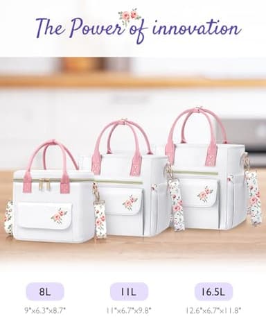 GLORIEROO Deluxe Insulated Lunch Box Bag Women - Leakproof Waterproof Cooler with Multi Pockets Removable Strap for Work Picnic - Teacher Mothers Day Christmas Birthday Gifts - Image 6