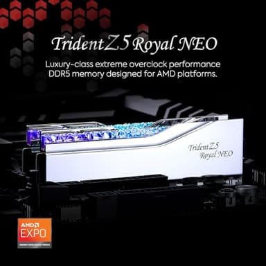 G.SKILL Trident Z5 Royal Neo Series DDR5 RAM (AMD Expo) 64GB (2x32GB) 6000MT/s CL30-36-36-96 1.40V Desktop Computer Memory U-DIMM - Silver (F5-6000J3036G32GX2-TR5NS) - Image 2