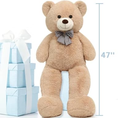 Toys Studio Giant Teddy Bear Plush Stuffed Animals for Girlfriend or Kids 47 Inch, (Light Brown) - Image 3