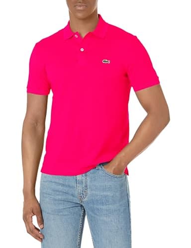 Lacoste Men's Slim Fit L.12.12 Piqué Polo Shirt, Fushia Pink, X-Large - Image 1