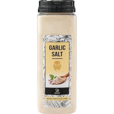 Soeos Garlic Salt 38.8 Ounce(1.1 kg), Bulk Garlic Salt Seasoning, Non GMO, Gluten Free, Ideal for Adding Flavor to Soups, Breads, Vegetables, Meats and More - Image 9