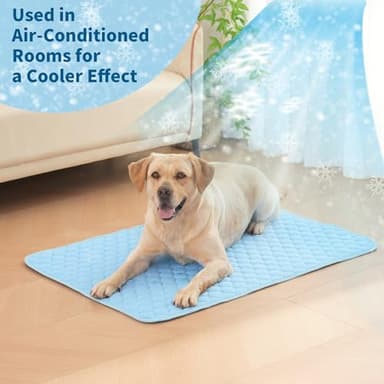 MARUNDA Dog Cooling Mat, No Need to Freeze Or Refrigerate This Cool Pet Pad Cat Mats- Keep Your Pet Cool, Machine Washable., Blue - Image 4