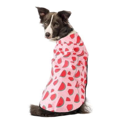 Mile High Life Dog Raincoat, Adjustable Waterproof Reflective Rain Jacket for Small Medium Large Dogs, Lightweight Breathable Pet Rain Coat with Leash Hole(Pink Watermelon,XS Chest 17-23") - Image 5
