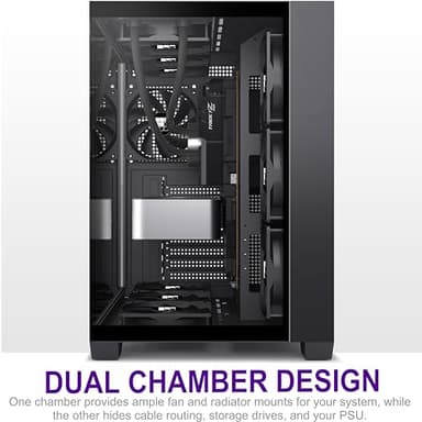 FOIFKIN F300 (2025) PC Case - Pre-Installed 4 No RGB Fan, ATX Mid-Tower Gaming PC Case, 270° Panoramic Glass with Type-C, FOIFKIN (Black) - Image 6