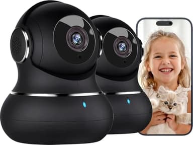 litokam 2K Indoor Camera, 360 Pan/Tilt Home Security Cameras with Motion Detection, Pet Cam with Phone App, Baby Monitor with Night Version, WiFi Camaras, Two Way Audio, Work with Alexa, 2 Pack - Image 1