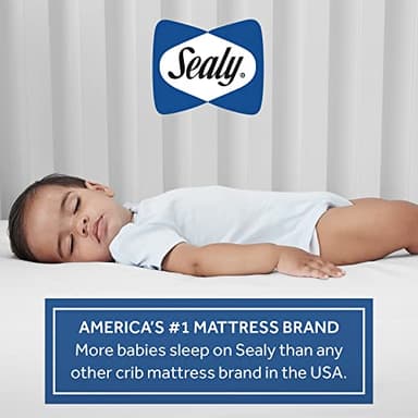 Sealy Baby Airy Night Diamond Breathable Crib Mattress, Made in USA, GREENGUARD GOLD Certified, Supportive & Sustainable Mesh Surface, 2 Stage, Toddler Bed Fit, Safety & Quality Tested, 52x28" - Image 16