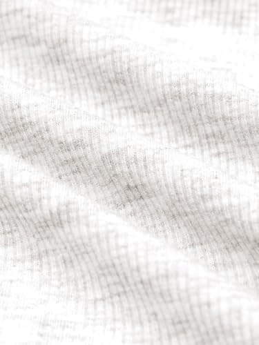 iGENJUN Women Ribbed Long Sleeve Bodysuit Invisible Zip Up Crew Neck Body Suit, Heather Grey, M - Image 7