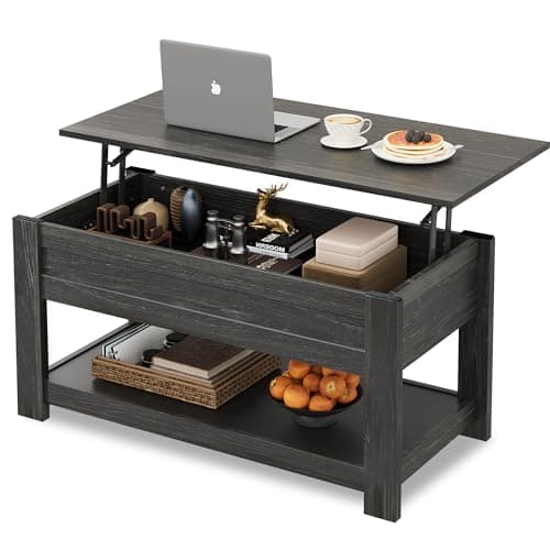 WLIVE Coffee Table, 39" Lift Top Coffee Table with Hidden Compartment and Storage Shelf for Living Room, Espresso - Image 1