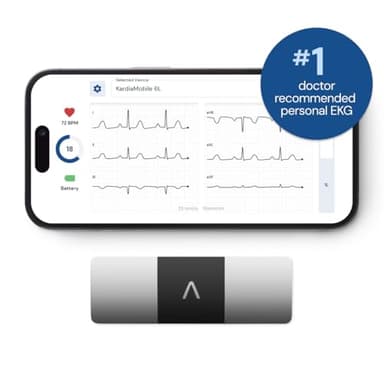 KardiaMobile 6-Lead Personal EKG Monitor – Six Views of The Heart – Detects AFib and Irregular Arrhythmias – Instant Results in 30 Seconds – Works with Most Smartphones - Image 2
