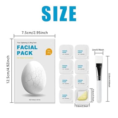 UFUXD 2025 New Zombie Facial Mask, New Zombie Mask Skin Care, Zombie Mask Facial, Hydrating Skincare Face Mask for Pore Tightening & Lifting Deep Cleaning Clay Mud with Brush (1 Box, 8ea) - Image 7