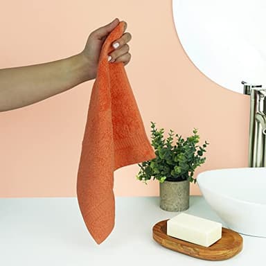 Chakir Turkish Linens | Hotel & Spa Quality 100% Cotton Premium Turkish Towels | Soft & Absorbent (4-Piece Washcloths, Coral) - Image 2