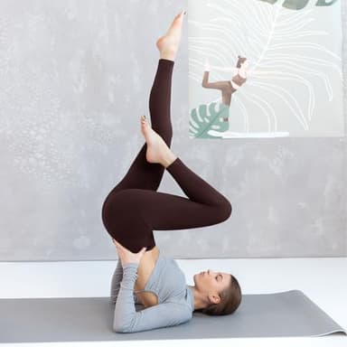 Walifrey Leggings with Pockets for Women, High Waisted Buttery Soft Womens Leggings for Gym Yoga Workout (Brown LXL) - Image 4