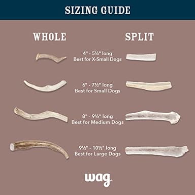 Amazon Brand - Wag Split Elk Antler, Naturally Shed, Long Lasting for Aggressive Chewers, Large (Best for Dogs 30-45 lbs) - Image 6