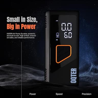 Tire Inflator Portable Air Compressor, 150PSI Portable Tire Inflator For Car, Air Pump for Car Tires with Tire Pressure Gauge Tools, 6000mAh Smart Pump Tire Inflator for Car, Motorcycle & Bike Pump - Image 2