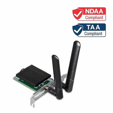 TRENDnet AX3000 Wireless Dual Band & WiFi 6 PCIe Adapter, Bluetooth 5.2 Class 2, 2401 Mbps Wireless AX, 600 Mbps Wireless N Bands, Windows 10, Supports Up to WPA3 WiFi Connectivity, Black, TEW-907ECH - Image 10