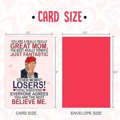 BETHEGIFT Funny Card for Mom from Daughter, Son, Kids on Mothers Day - Heartfelt Message to Mother, Perfect for Birthday, Mother's Day, Humorous Mom Greeting Cards, Premium Quality - Image 3