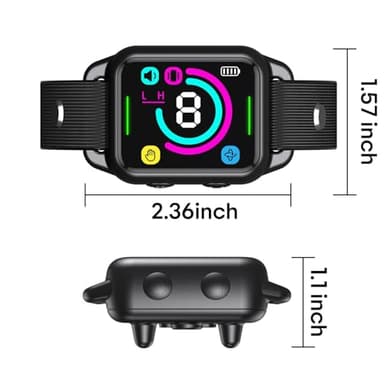 SLAYKAM Bark Collar for Small Medium Dogs, Humane No Shock Dog Bark Collar with 2 Vibrations Beep, Rechargeable Anti Barking Collar with 8 Adjustable Sensitivity, Smart Bark Collars for Dogs (Black) - Image 8